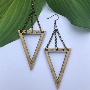 Handmade Lasercut Wood Earrings - Vanessa